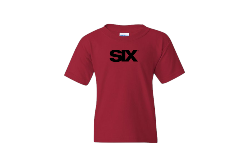 SIX red youth T-shirt