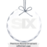 prism crystal premium round ornament with etched SIX logo